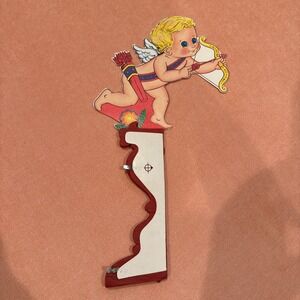 Vintage Beistle Cupid Tissue Honeycomb Valentine's Day Table Decor Die Cut 14"